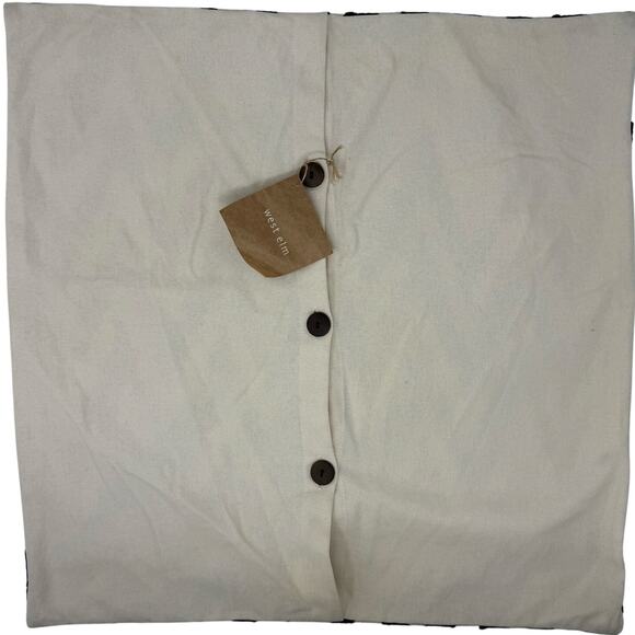 West Elm Chevron Crewel Embroidered Pillow Covers 20x20 Set of 2 Cotton - Picture 3 of 6